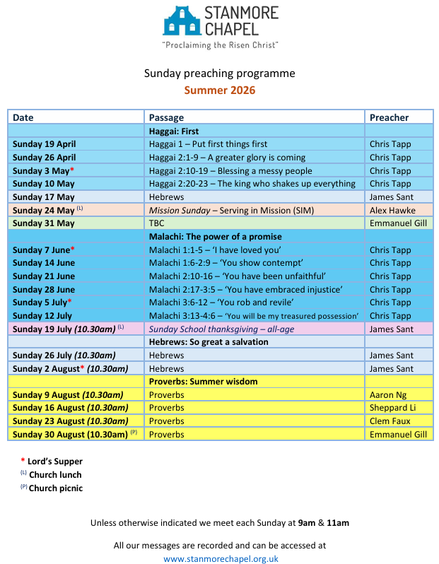 Summer '26 term card